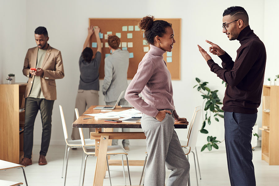 People Talking in Office People Talking in Office